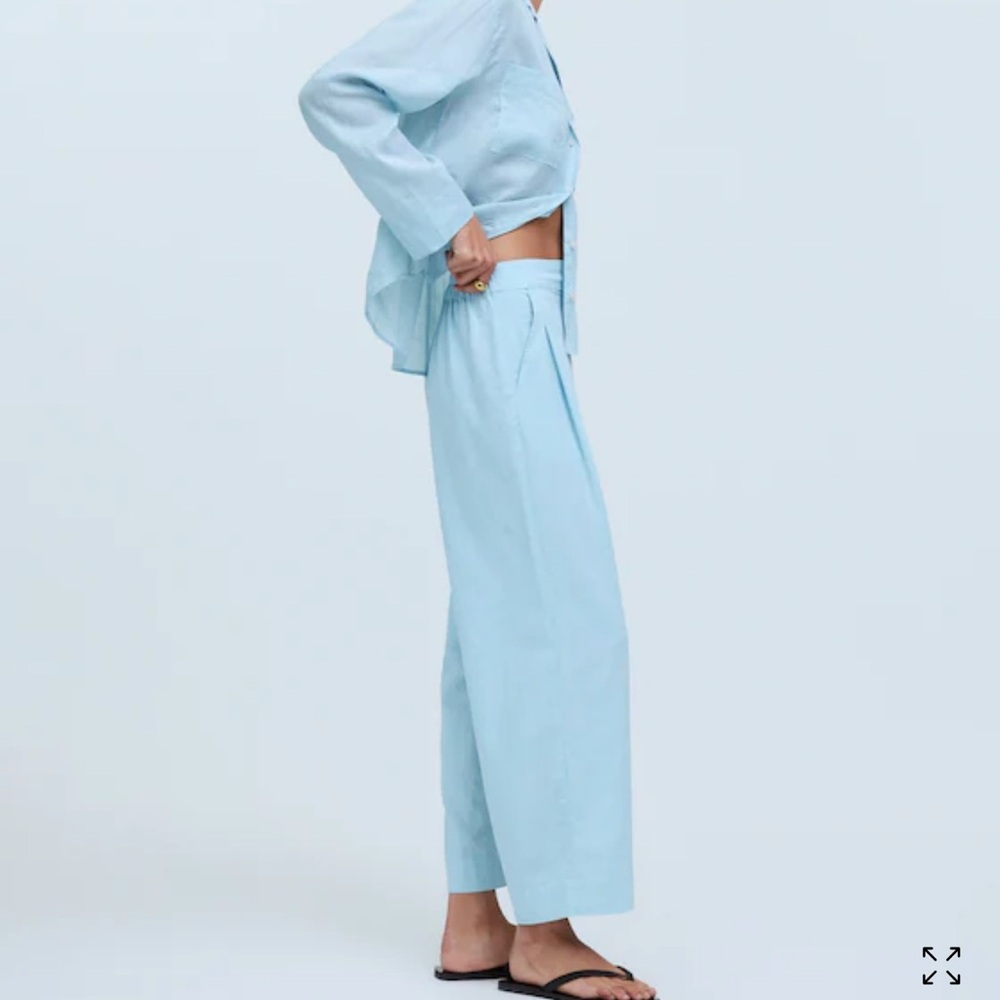 Madewell Pull-On Straight Crop Pant Blue Heron‎ 10 - Picture 4 of 9
